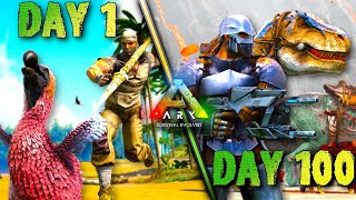 I Spent 100 DAYS on the Island of Ark Survival Evolved  THE MOVIE [upl. by Solakcin]