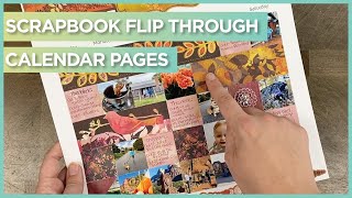 Scrapbook Flip Through  Calendar Page Ideas [upl. by Kcered]