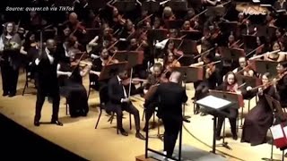 Conductor gets pranked on his birthday by orchestra [upl. by Suilenrac820]