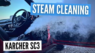 Karcher SC3 Steam Cleaner Review  Steam Cleaning Car Interiors [upl. by Phedra]