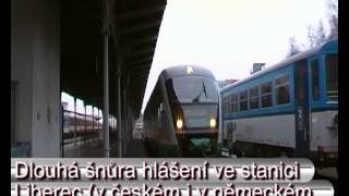 Vlak Trilex společnosti Vogtlandbahn ve stanici Liberec [upl. by Ardle]