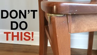 Bad Furniture Repair and How to Fix It  Woodworking Restoration [upl. by Anaahs]