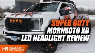 2017 Ford Super Duty Morimoto XB LED Headlight Review 527 BRIGHTER  Headlight Revolution [upl. by Anasxor]