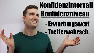 Konfidenzintervall und Konfidenzniveau  allgemeine Erklärung mit Beispiel  Fit im MatheAbi [upl. by Wiburg964]