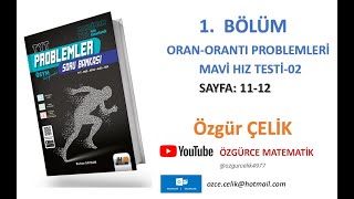 Hız ve Renk TYT ProblemlerOran Orantı Mavi Hız Testi 2 sayfa 1112 [upl. by Balkin579]