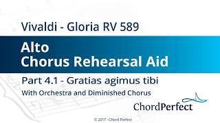 Vivaldis Gloria Part 41  Gratias agimus tibi  Alto Chorus Rehearsal Aid [upl. by Jorry]