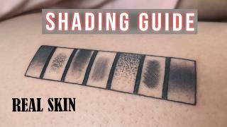 Tattoo Shading Guide on Real Skin  7 Tattoo Shading Techniques [upl. by Kalie340]