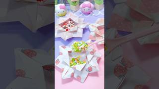 【簡単】ぺったんこな箱の作り方🍓💓折り紙小物入れ✨オルキルラボ orukirulab 可愛い 折り紙 origami cute 箱 小物入れ 平 shorts [upl. by Bourque]