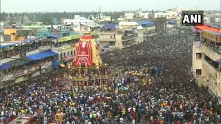 Jagannath Rath Yatra begins as thousands of devotees watch on Puri streets [upl. by Phaih649]