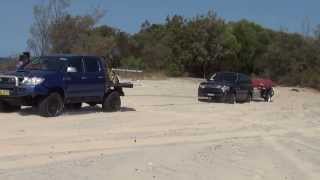 inskip point bogged Fraser Island Range Rover [upl. by Rumpf7]