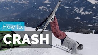 How To Crash on Skis  4 Falling Techniques [upl. by Ittocs]