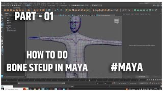 How to do Bone Setup in Maya  how to do character rig in maya maya rigging [upl. by Volnay]