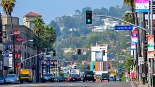 Sunset Boulevard Part 20 Fairfax Ave To Laurel Canyon Blvd Hollywood [upl. by Molloy]