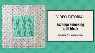 Video tutorial Lozenge smocking [upl. by Strong]