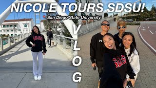 NICOLE TOURS SDSU San Diego State University VLOG  The Laeno Family [upl. by Enelear]