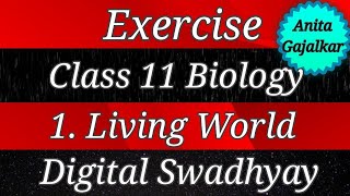 Exercise class 11 Biology 1 Living world । exercise 11th biology 1 । standard 11 living world [upl. by Nyroc]