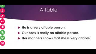 Affable Meaning and Examples [upl. by Caiaphas]