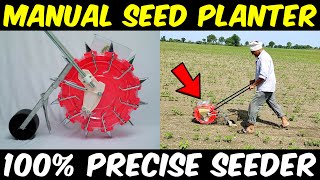 Precision Seed Planter Tool  KSE Push Seeder  Manual seed sowing machine  Seed Drill  Dibbler [upl. by Wasserman773]