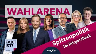 Wahlarena Sachsen Die Spitzenkandidatinnen und kandidaten  Fakt ist  MDR [upl. by Coffee]