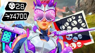 INCREDIBLE VALKYRIE 28 KILLS amp 4700 DAMAGE GAME Apex Legends Gameplay [upl. by Khalin779]