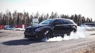 Dodge Caliber SRT4 Mopar racing in Oulu Finland 200 kmh [upl. by Nirehtak581]