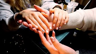 Gentle manicure for daughter 💅🏻 Winter Nail Designs ☃️ Soft Spoken ○ ASMR for Sleep [upl. by Alihs423]