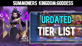 Summoners Kingdom Goddess  Updated Tier List [upl. by Kcirdec]