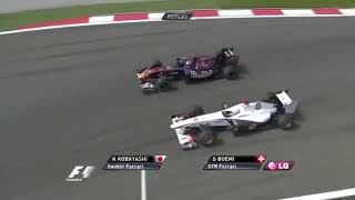 Kamui Kobayashi overtake on Sebastien Buemi Turkish GP 2011 [upl. by Gillmore483]