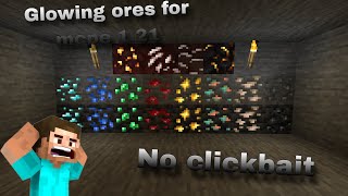 GLOWING ORES Texture Pack For Minecraft PE 121🔥🔥  Glowing Ores For MCPE [upl. by Haron]