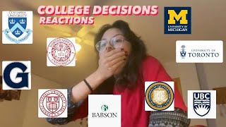 COLLEGE DECISIONS REACTIONS 2024 ivies UMich Georgetown etc  class of 28 [upl. by Adim410]