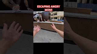 ESCAPE FROM ANGRY MOM parkour escaping angrymom funny shorts minecraft [upl. by Nay]