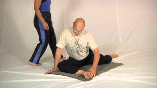 Floor piriformis stretch plus partner assist [upl. by Lenette]