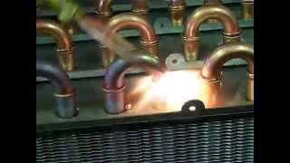 Heat exchanger brazing with Oweld oxyhydrogen gas generator [upl. by Valeria]