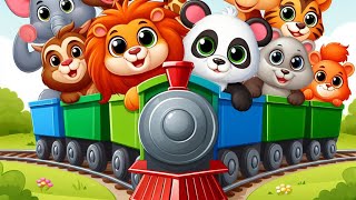 Le train joyeux est plein danimaux  Comptines pour enfants [upl. by Lyrrad]