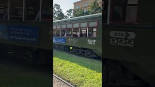 Streetcar rolls on St Charles Ave in Uptown New Orleans neworleans streetcars trolley train [upl. by Pooi]