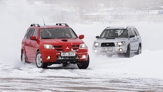 Subaru Forester VS Mitsubishi Outlander test [upl. by Sesmar364]