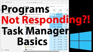 Windows Task Manager Shortcuts amp End Task for Not Responding Programs [upl. by Ahens]