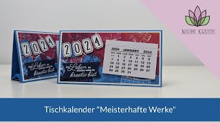 Bastelanleitung Tischkalender quotMeisterhafte Werkequot  Stampin Up Geschenke basteln [upl. by Najar631]