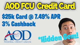 AOD FCU Review  25k  749 APR amp 3 Cashback  Best Credit Unions 2021 [upl. by Karel]