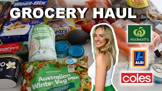 GROCERY HAUL  COLES WOOLWORTHS ALDI [upl. by Carlen]