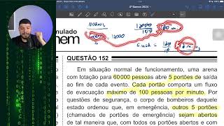 152  Em situação normal de funcionamento uma arena com lotação para 60000 pessoas abre 5 [upl. by Acilegna]