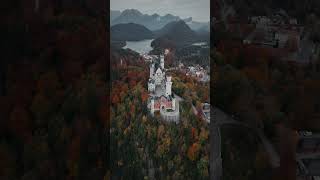 Neuschwanstein Castle neuschwanstein neuschwansteincastle bavaria drone travel bayern castle [upl. by Kenway91]