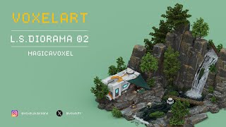 Voxel Art  LSDiorama 02  Magicavoxel Timelapse [upl. by Introk]