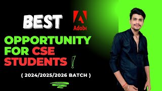 ADOBE Gensolve Best Internship Opportunity for Students  PPO in Adobe Gensolve hiring [upl. by Esilehs279]