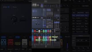 VALETON GP100 MY PRESET BOOST CLEAN  PHASER valeton shorts Roomstudio9 [upl. by Anitsuj293]