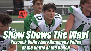 Pascack Valley 31 Rancocas Valley 14  HS Football  Battle at the Beach  Adam Shaw 2 TDs [upl. by Dianuj108]