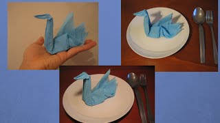 Piegare i Tovaglioli a forma di Cigno How to Fold a towel Swan [upl. by Ahsatniuq126]