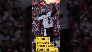 SHEDEUR SANDERS SCORES A TOUCHDOWN AND SCREAMS😭😂👁️shorts [upl. by Halley455]