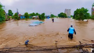 Extreme Drain Rescue Clearing a Clogged Flash Flood Street Drain [upl. by Alboran]