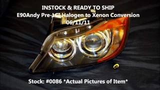 E90 E91 BMW OEM PreLCI Halogen to Xenon Conversion USSpec [upl. by Eduj]